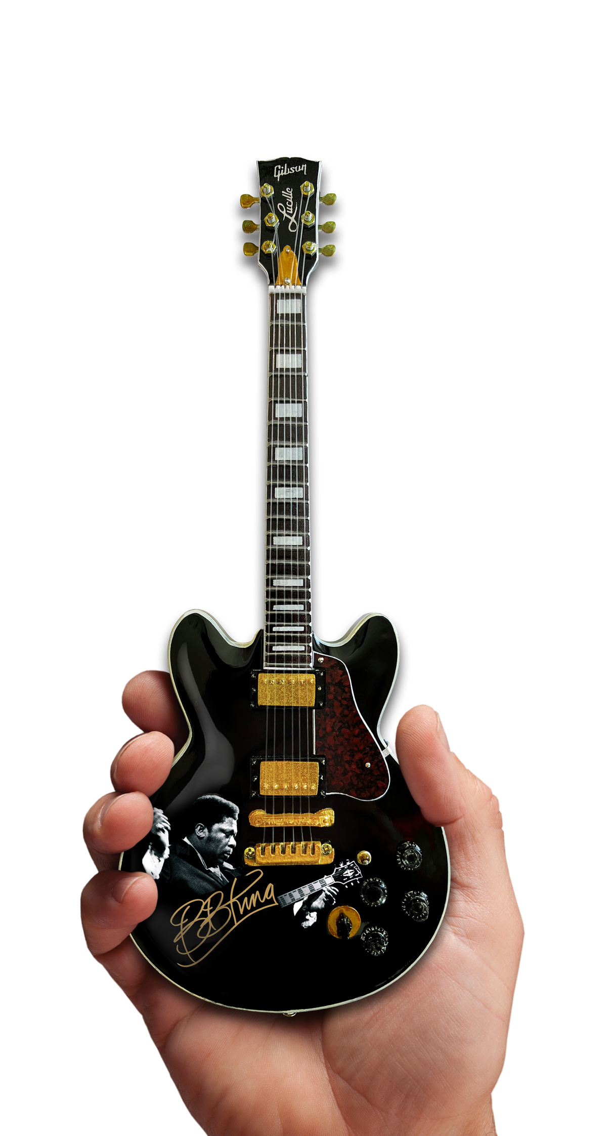 BB KING TRIBUTE Gibson ES-355 Lucille Ebony Miniature Guitar Model