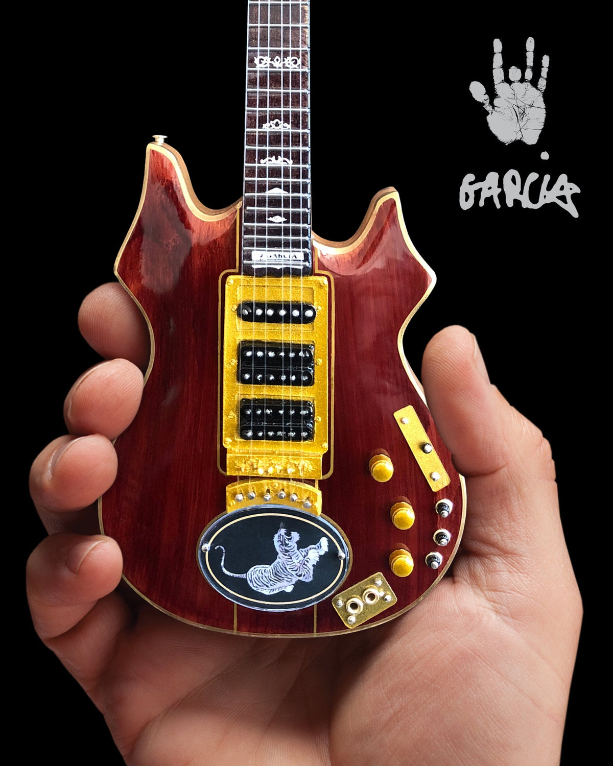 Jerry Garcia™ Set of Tiger™ & Rosebud™ Miniature Guitar Replica Collectibles