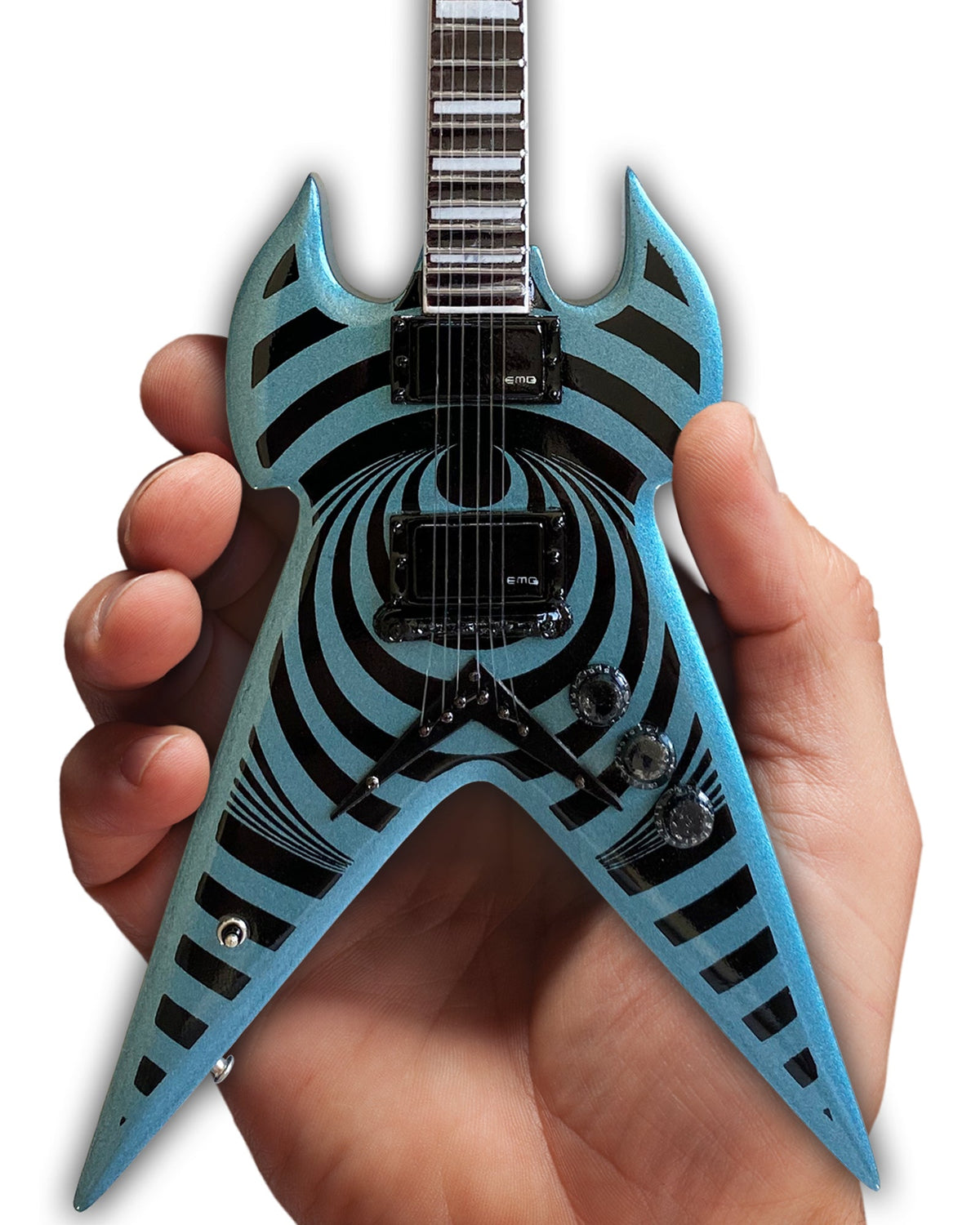 Zakk Wylde WARHAMMER Pelham Blue Vertigo Mini Guitar Replica Collectible