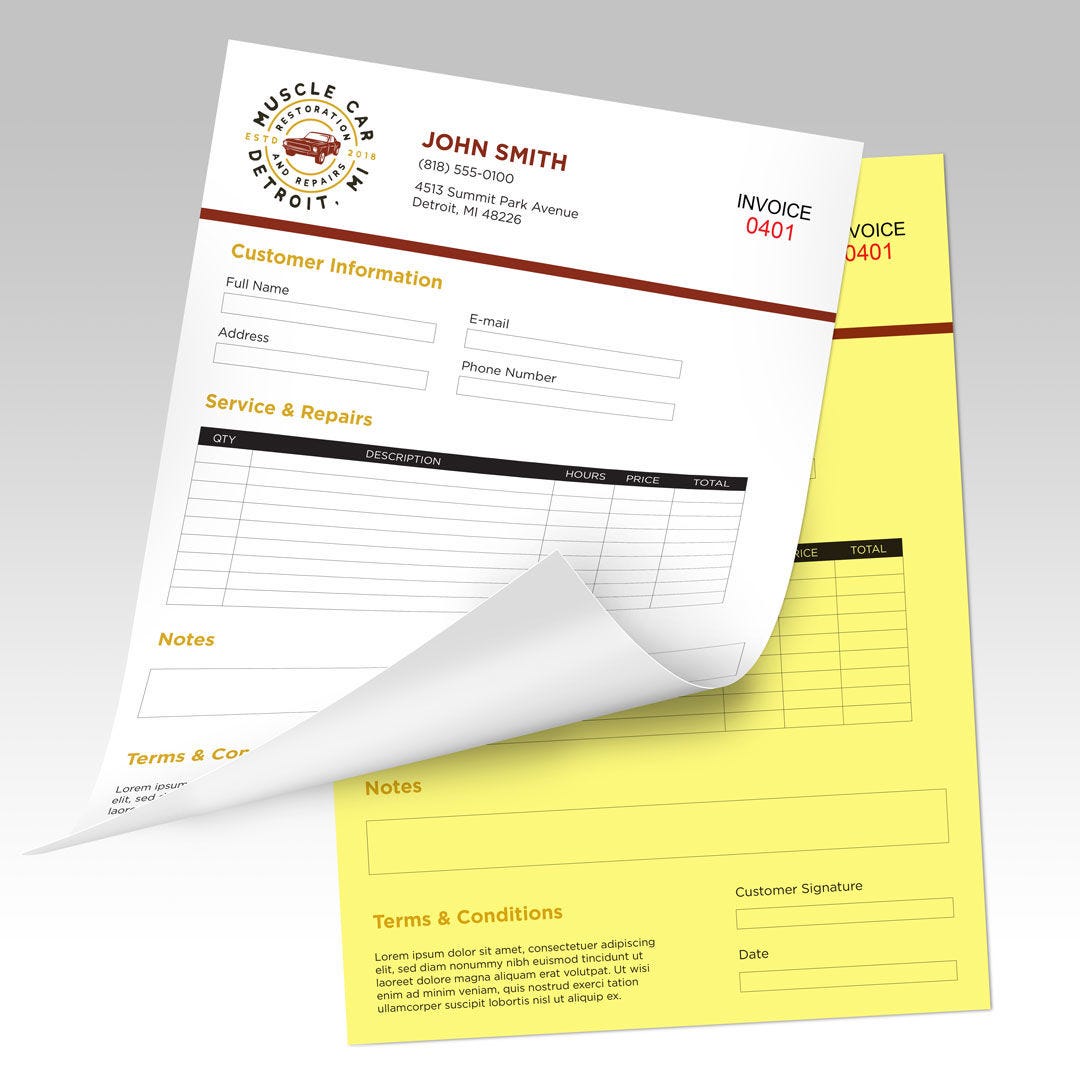 2-part NCR Forms w Variable Numbering – AKD Ink