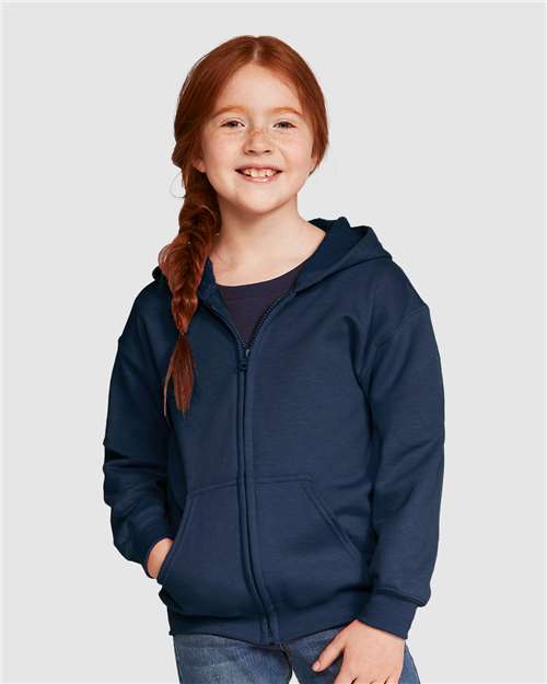 Youth Heavy Blend™ Full-Zip Hooded Sweatshirt-AKD Ink