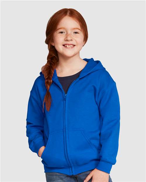 Youth Heavy Blend™ Full-Zip Hooded Sweatshirt-AKD Ink