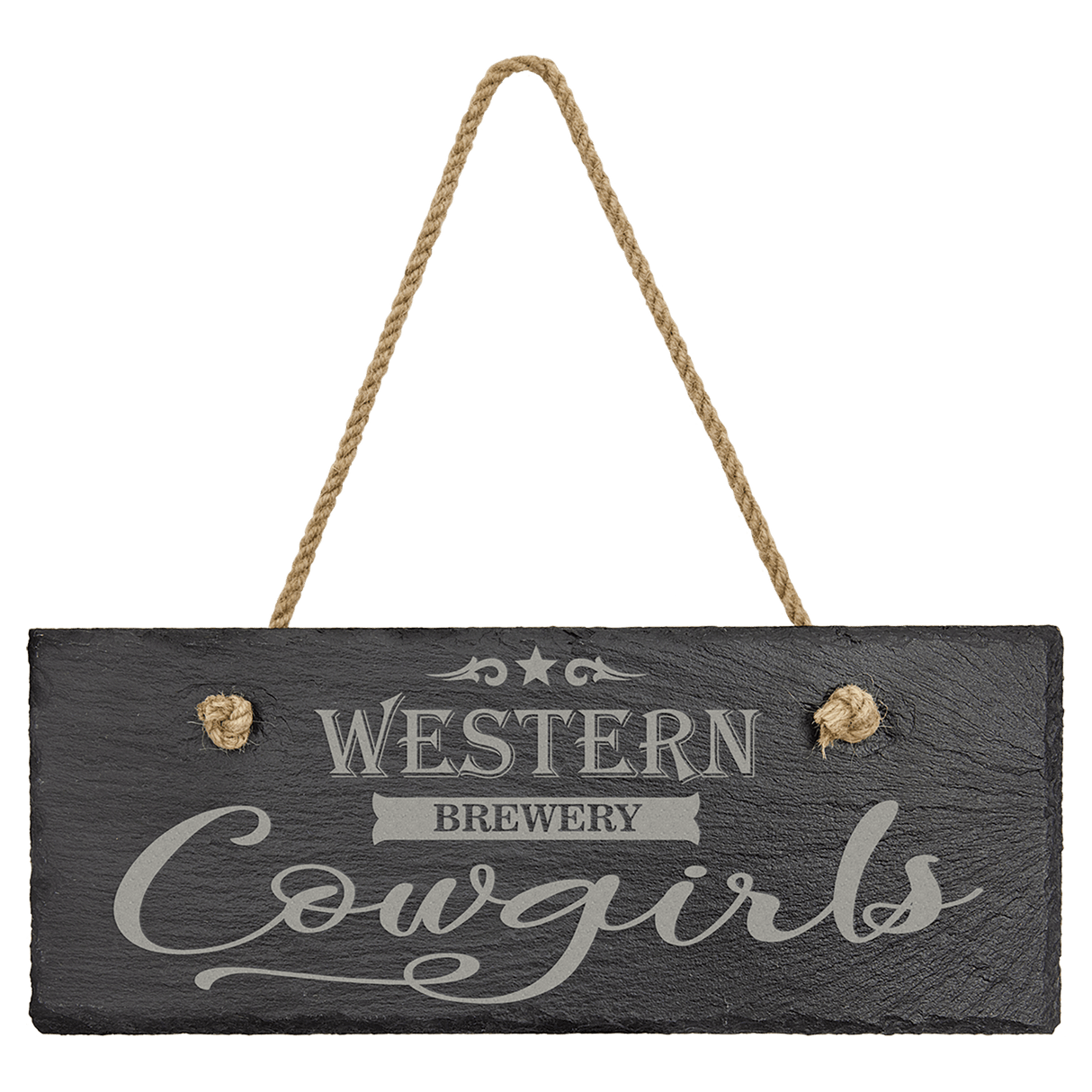 10" x 4" Rectangle Slate Decor with Hanger String-AKD Ink