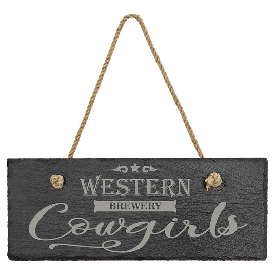 10" x 4" Rectangle Slate Decor with Hanger String-AKD Ink