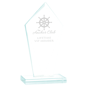 Large Diamond Jade Glass Award-AKD Ink