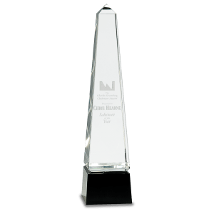 Large Obelisk Crystal on Pedestal Base-AKD Ink