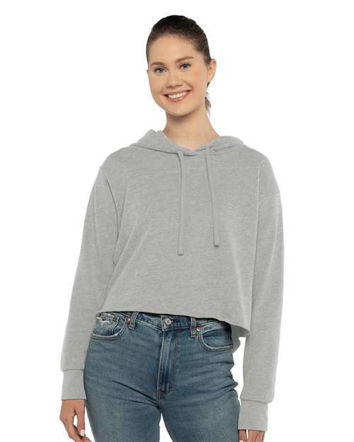 Women's Laguna Sueded Raw Edge Crop Hoodie-AKD Ink