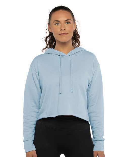 Women's Laguna Sueded Raw Edge Crop Hoodie-AKD Ink