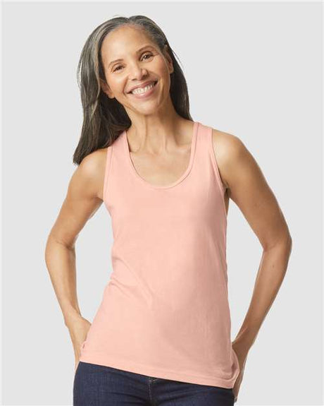 Women's Softstyle® CVC Racerback Tank Top-AKD Ink