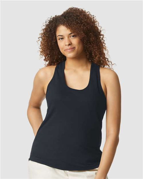 Women's Softstyle® CVC Racerback Tank Top-AKD Ink