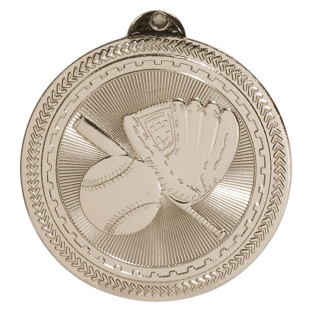 Baseball/Softball BriteLazer Medal-Silver - AKD Ink