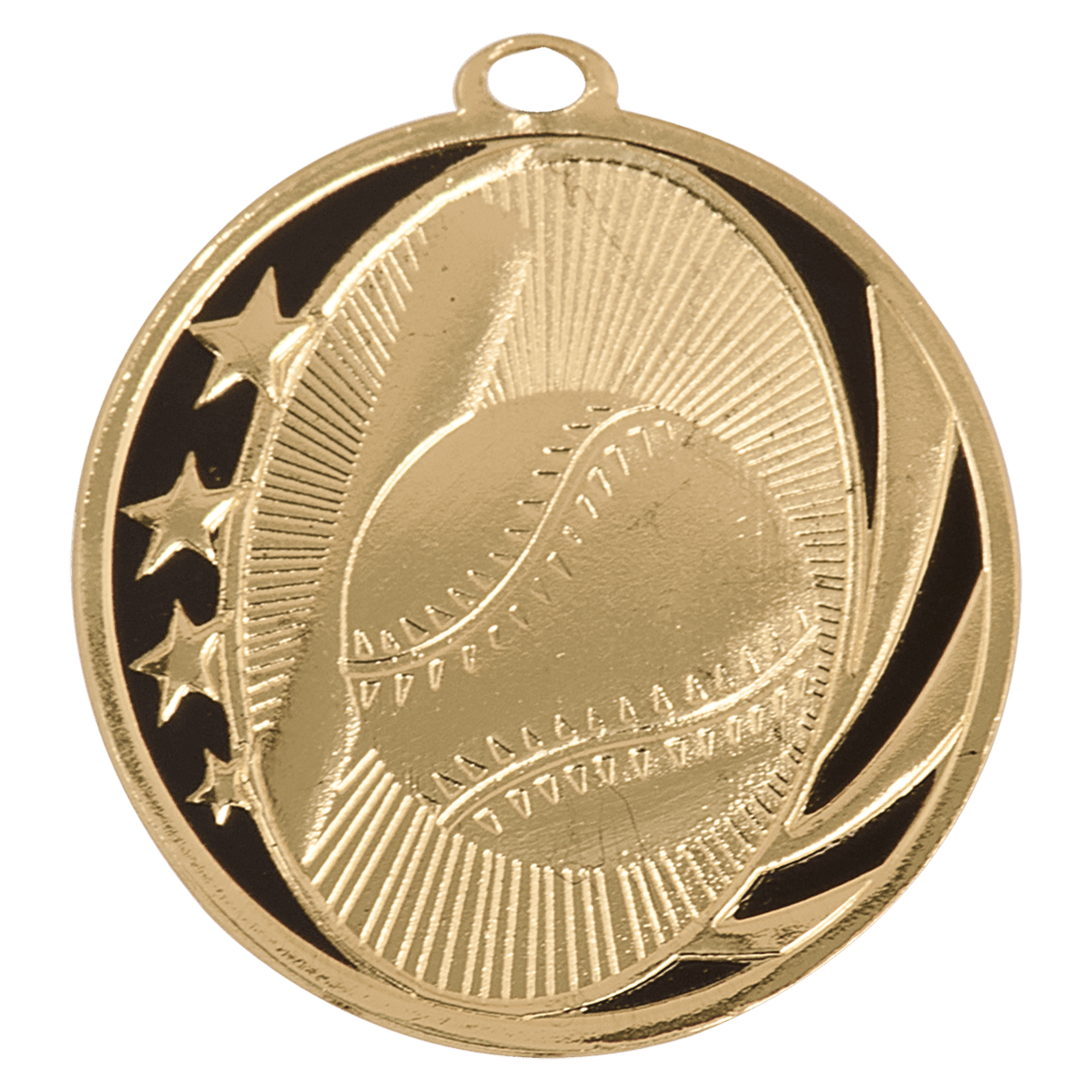 Baseball/Softball Midnight Star Medal-Gold - AKD Ink