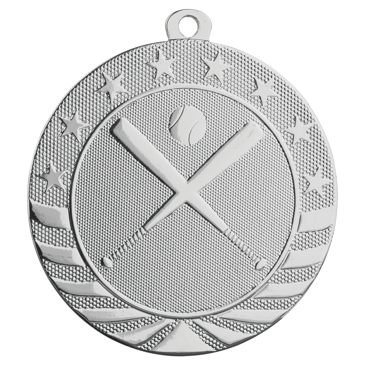 Baseball/Softball Starbrite Medal-Silver - AKD Ink