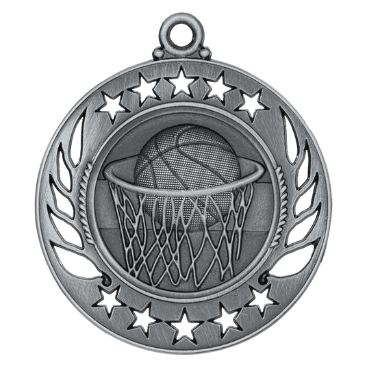Basketball Galaxy Medal-Silver