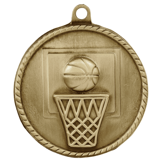 Basketball High Relief Medal-Gold