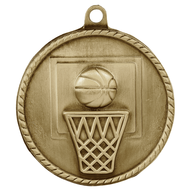 Basketball High Relief Medal-Gold - AKD Ink