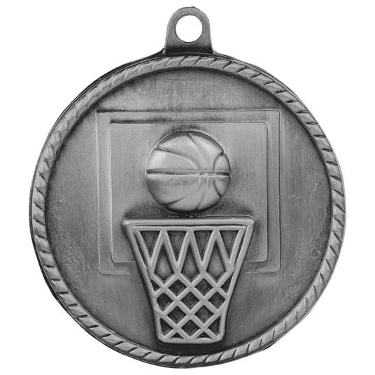 Basketball High Relief Medal-Silver
