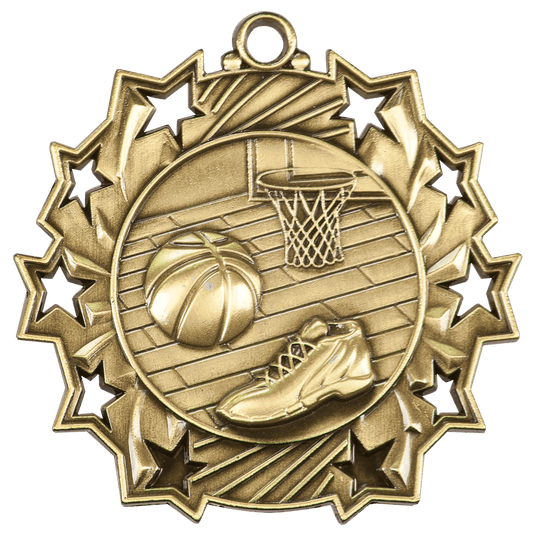 Basketball Ten Star Medal-Gold