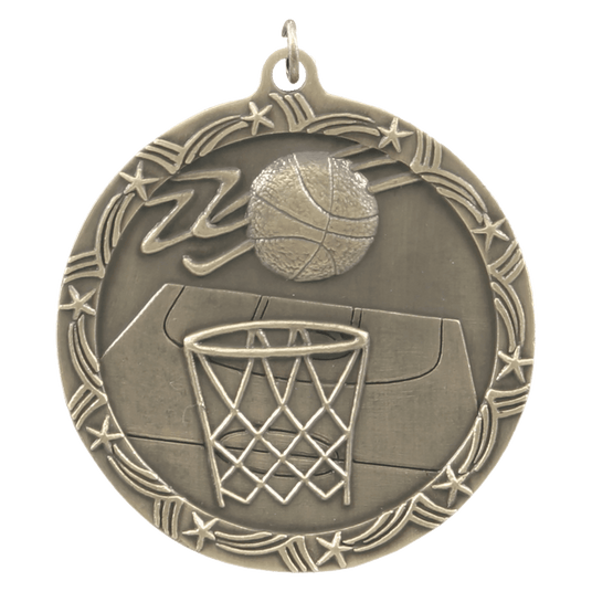 Basketball Shooting Star Medal-Gold