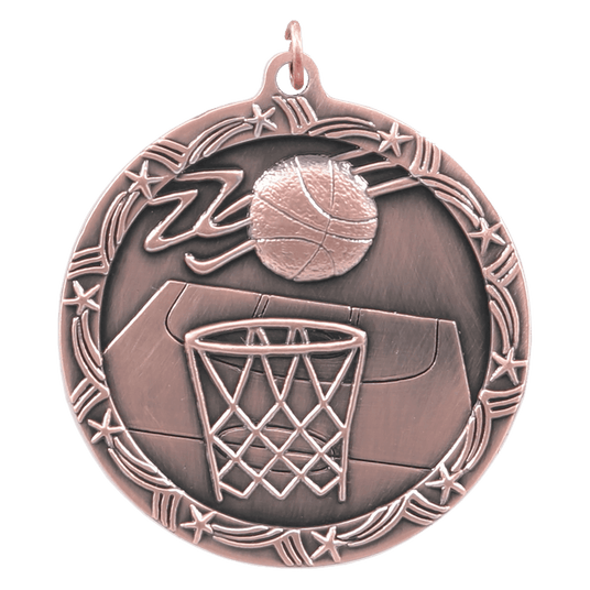 Basketball Shooting Star Medal-Bronze