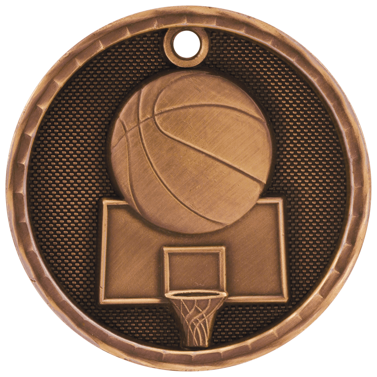 Basketball 3-D Medal-Bronze - AKD Ink