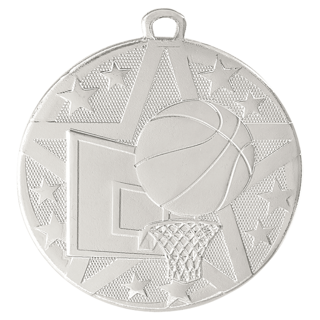 Basketball Superstar Medal-Silver - AKD Ink