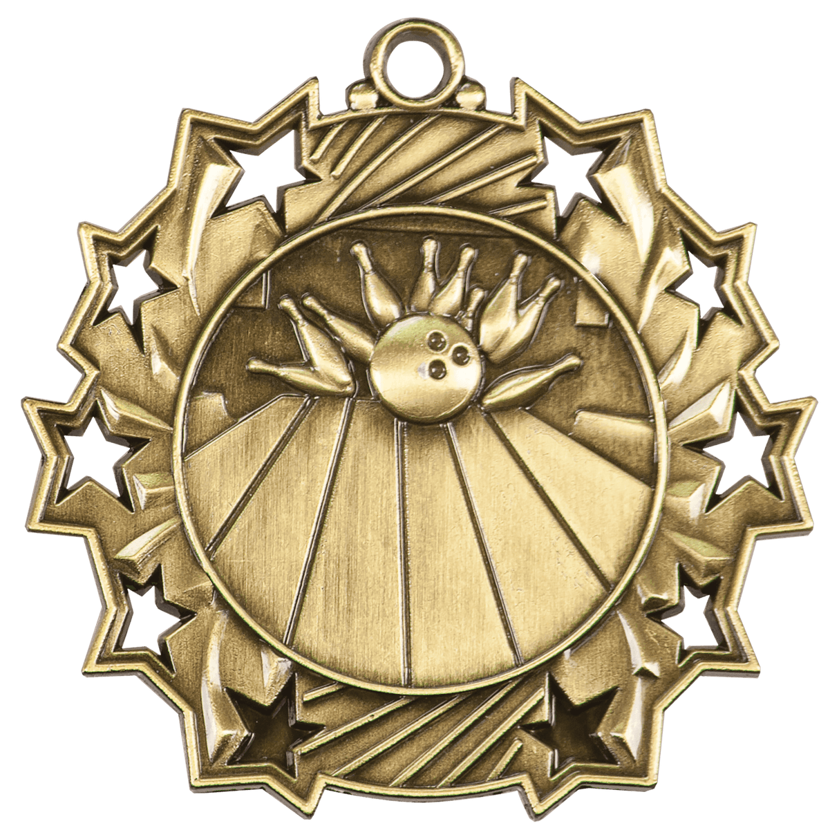 Bowling Ten Star Medal-Gold - AKD Ink