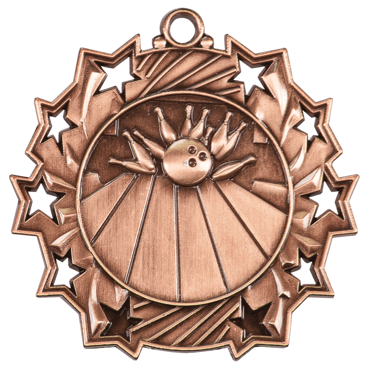 Bowling Ten Star Medal-Bronze - AKD Ink