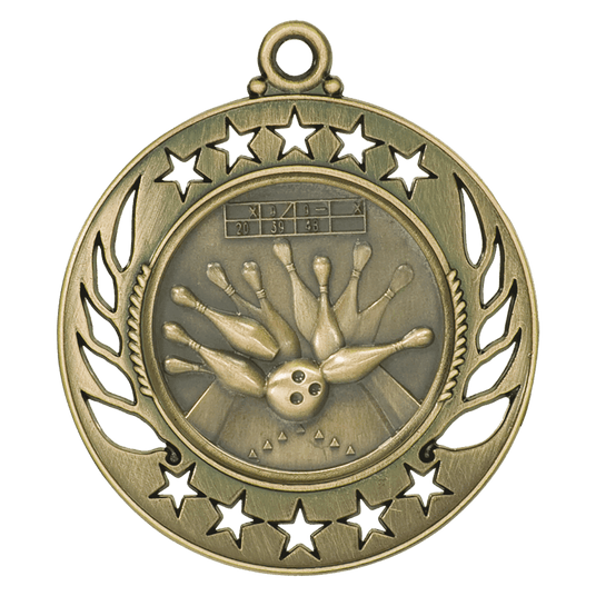 Bowling Galaxy Medal-Gold