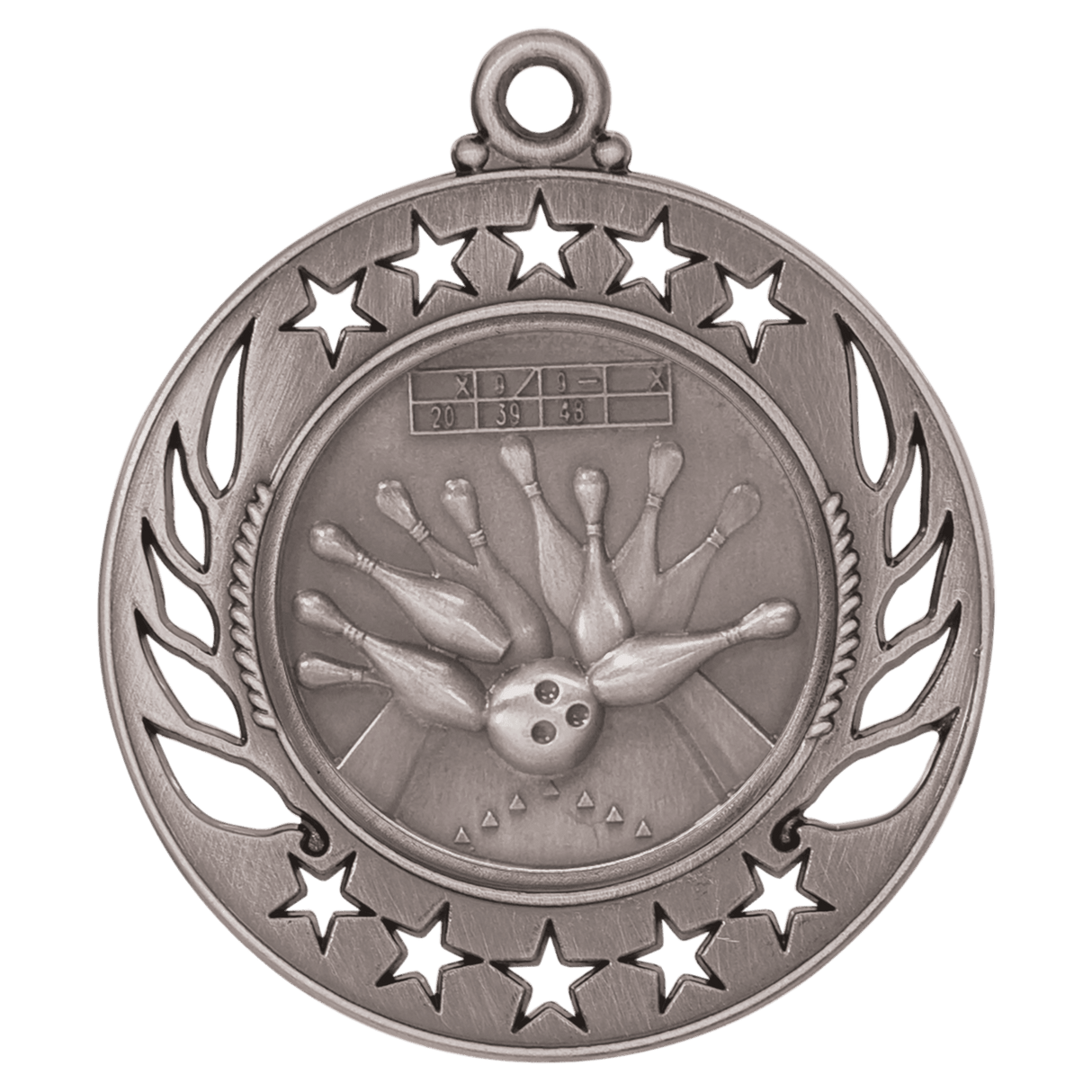 Bowling Galaxy Medal-Silver - AKD Ink