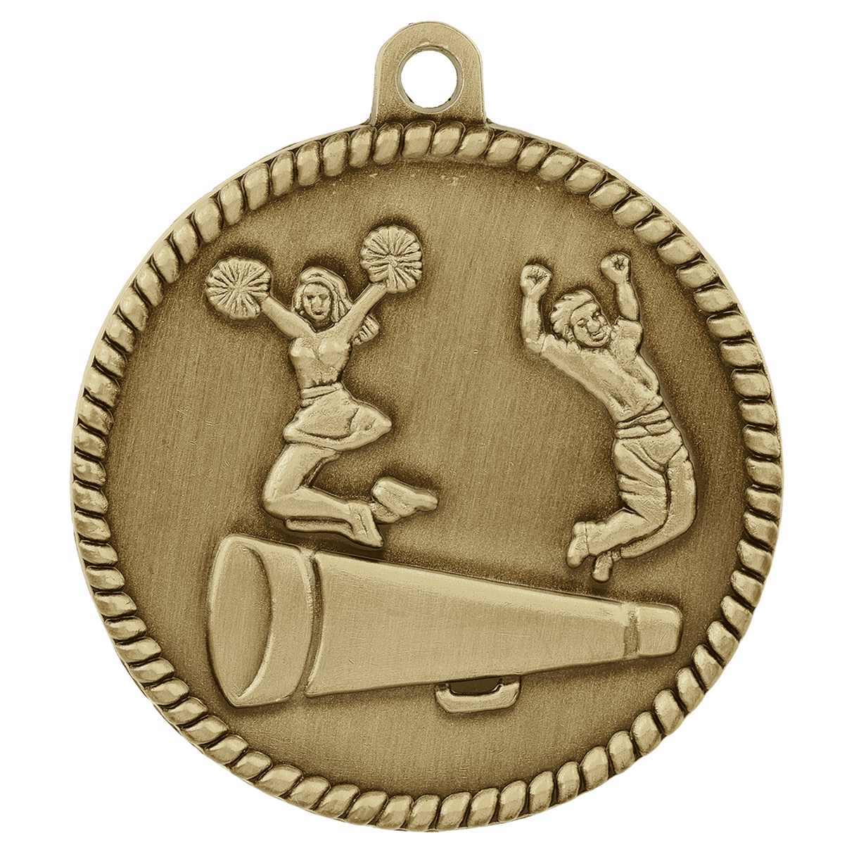 Cheer High Relief Medal-Gold - AKD Ink