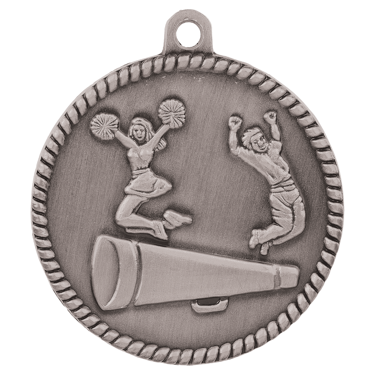 Cheer High Relief Medal-Silver - AKD Ink