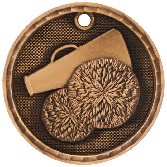 Cheer 3-D Medal-Bronze
