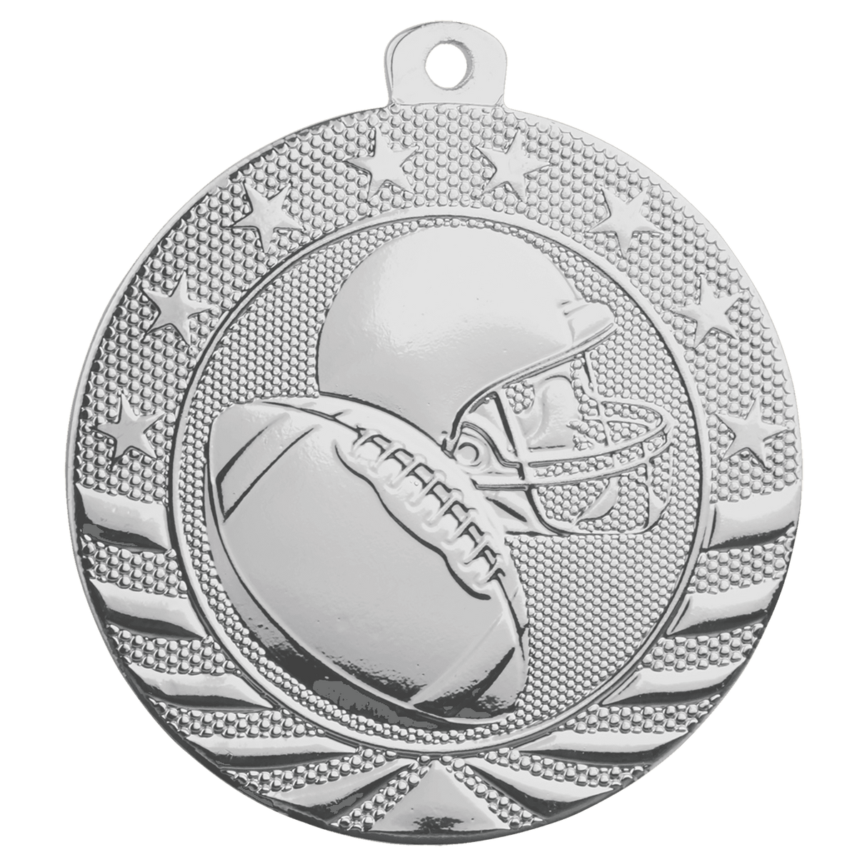 Football Starbrite Medal-Silver - AKD Ink
