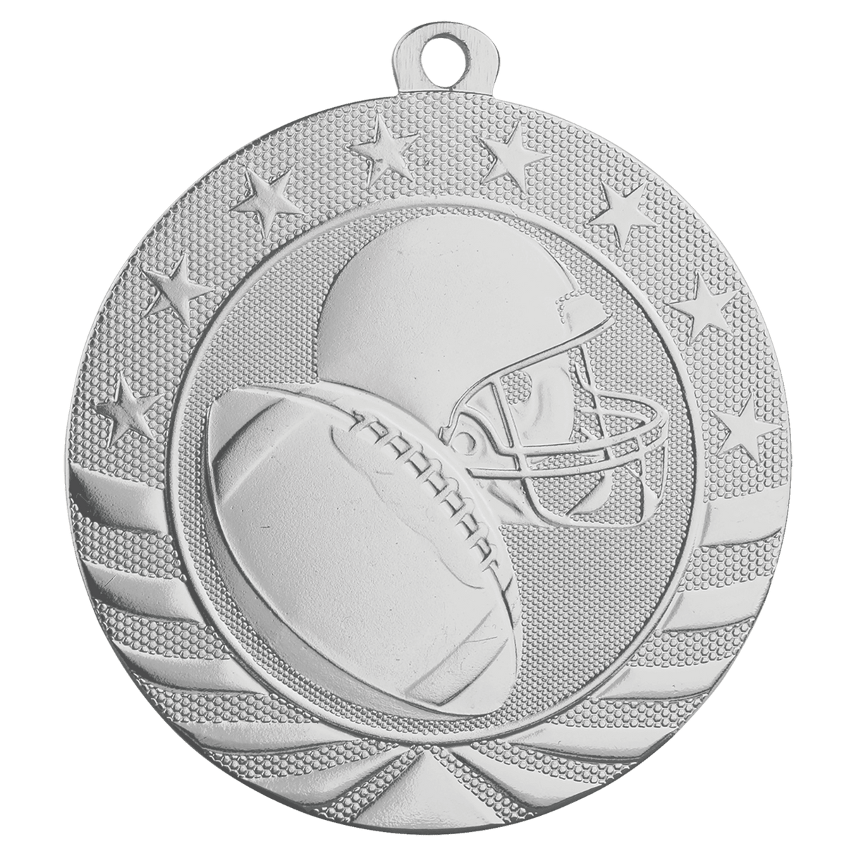 Football Starbrite Medal-Silver - AKD Ink