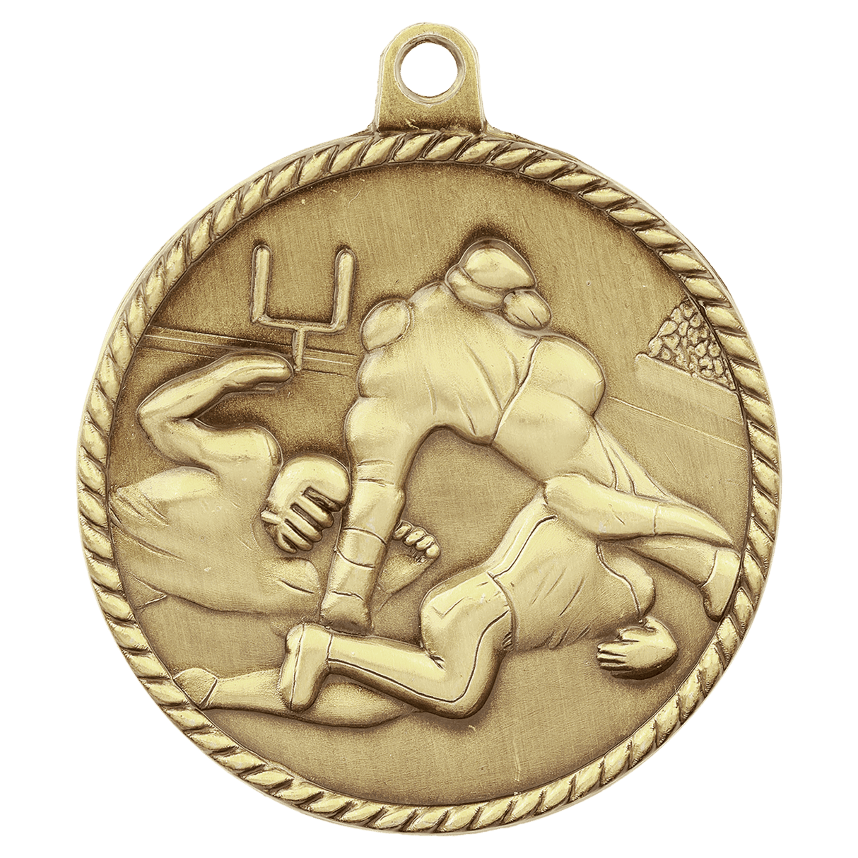 Football High Relief Medal-Gold-AKD Ink