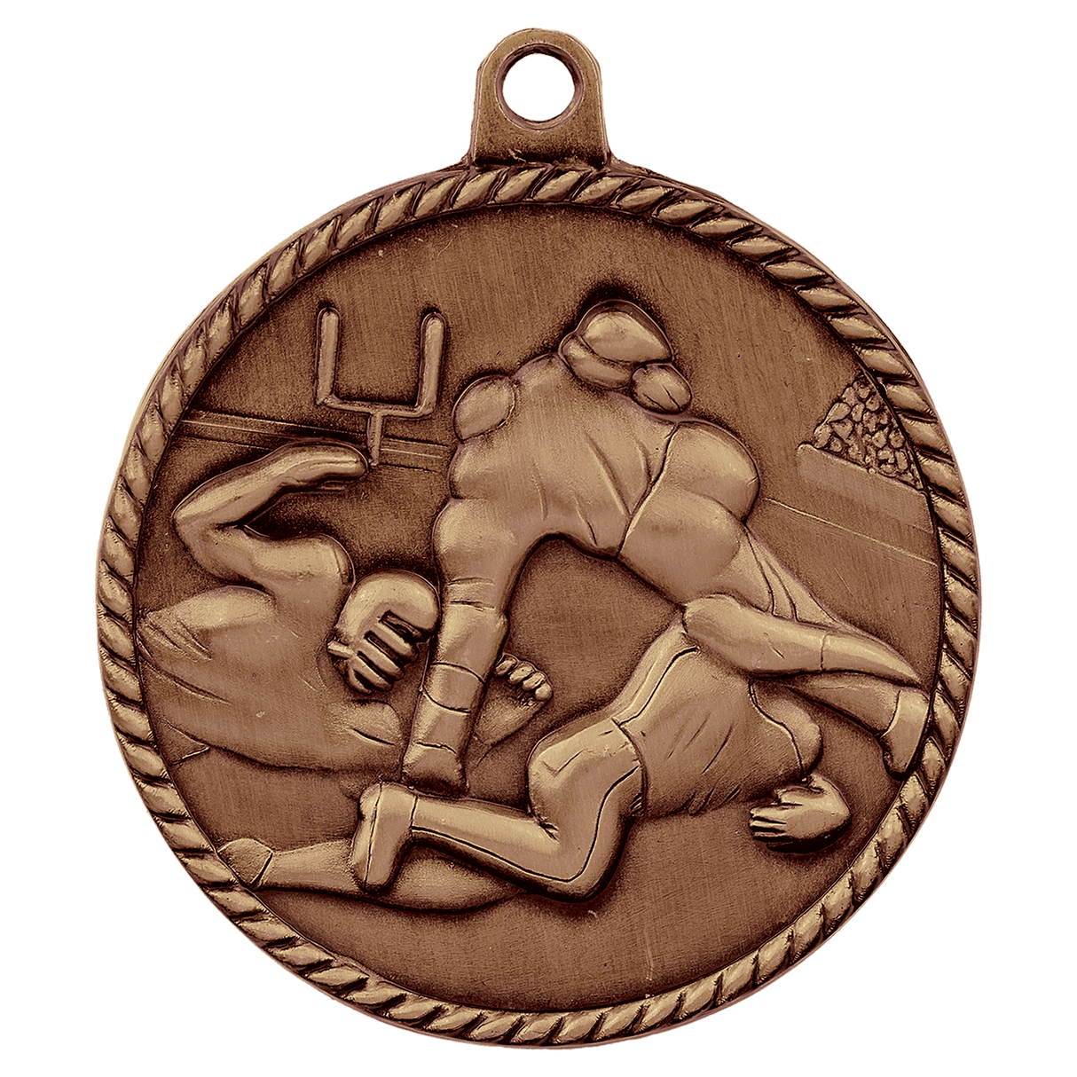 Football High Relief Medal-Bronze-AKD Ink