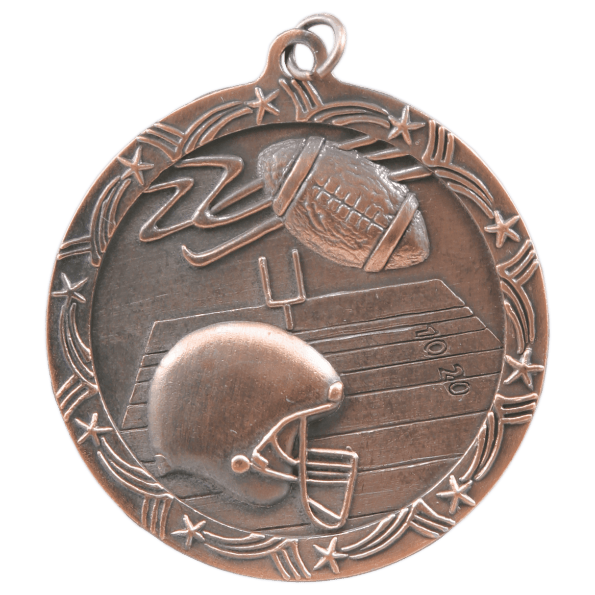 Football Shooting Star Medal-Bronze-AKD Ink