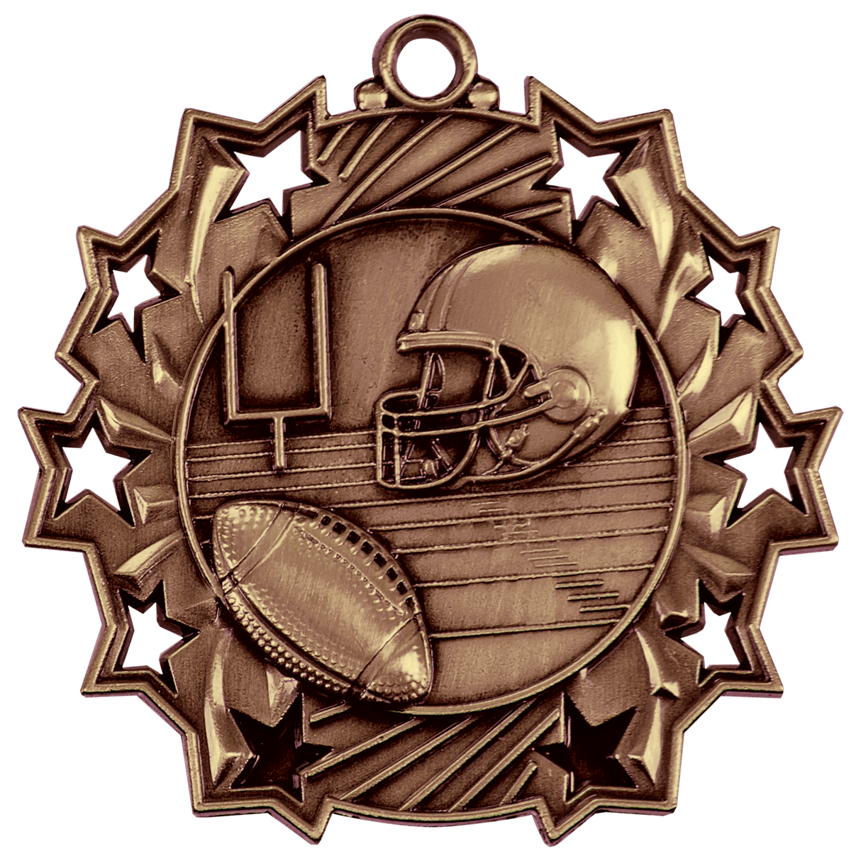 Football Ten Star Medal-Bronze - AKD Ink