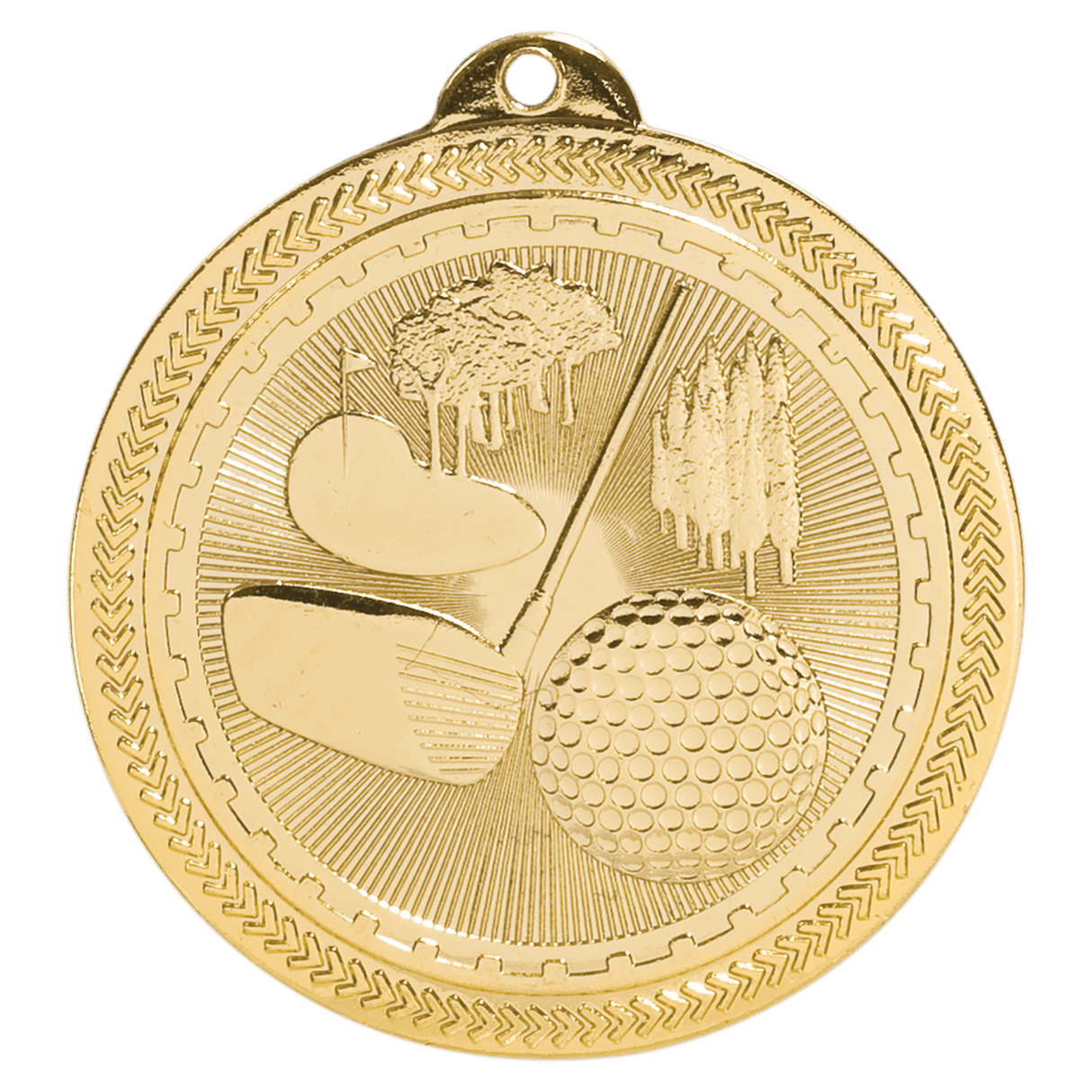 Golf BriteLazer Medal-Gold - AKD Ink