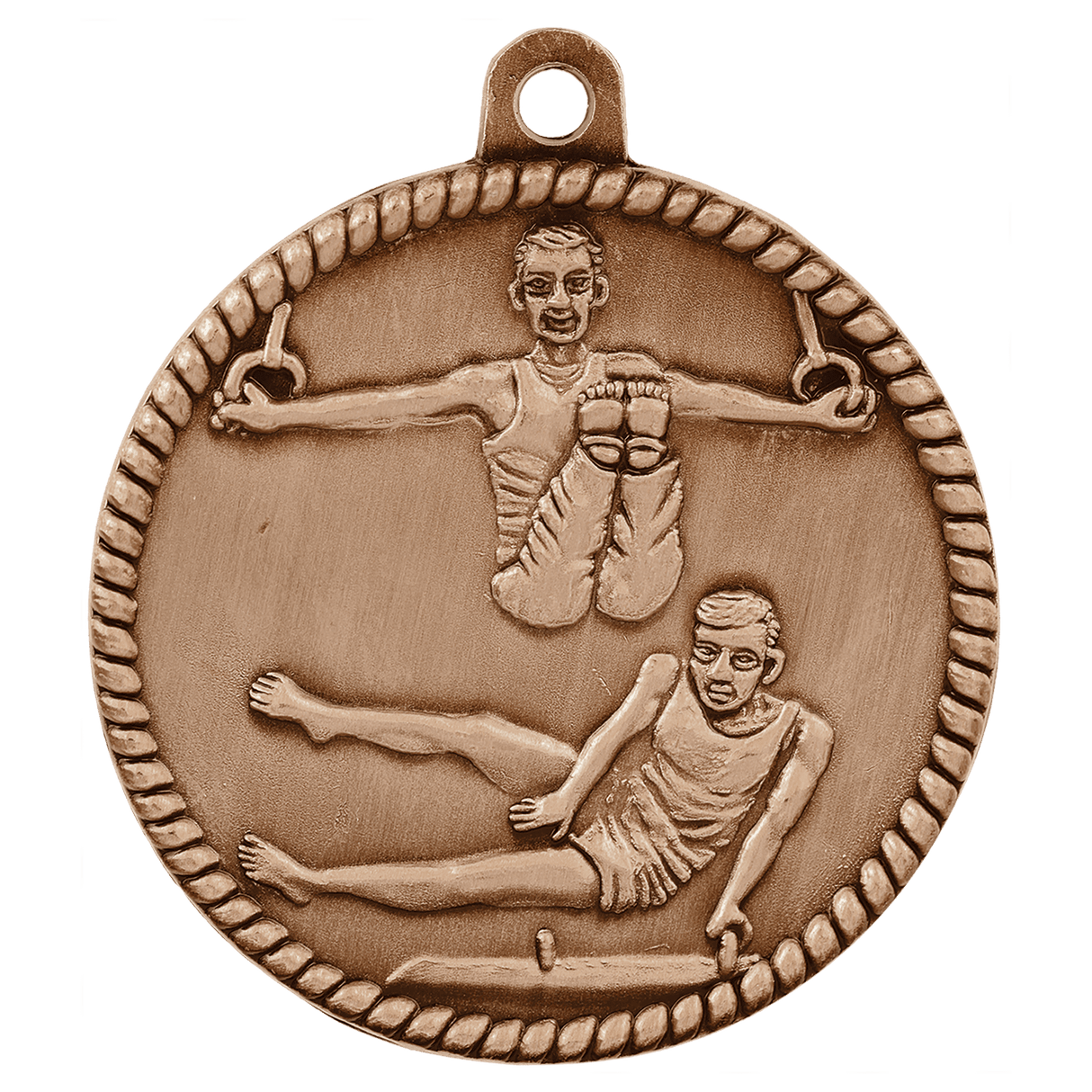 Male Gymnastics High Relief Medal-Bronze - AKD Ink