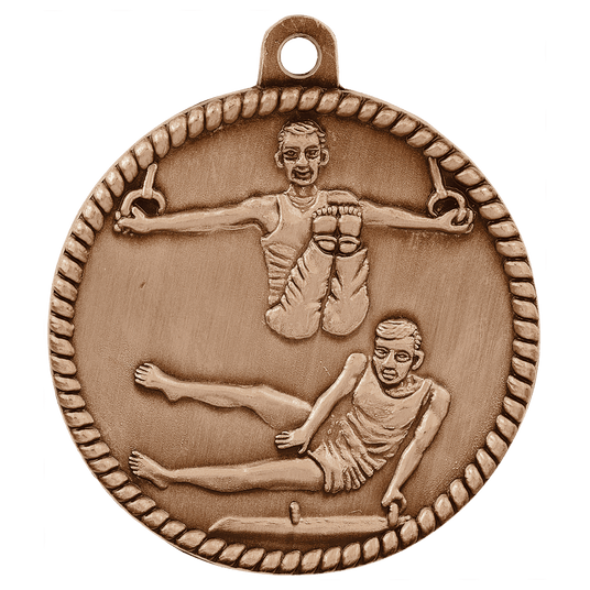 Male Gymnastics High Relief Medal-Bronze