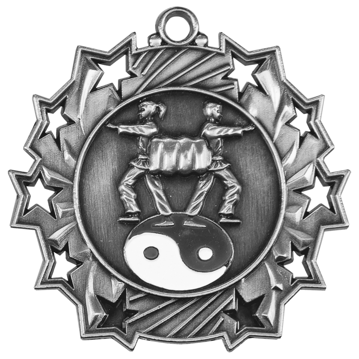 Martial Arts Ten Star Medal-Silver-AKD Ink