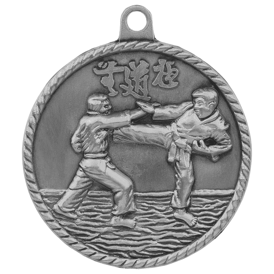 Martial Arts High Relief Medal-Silver