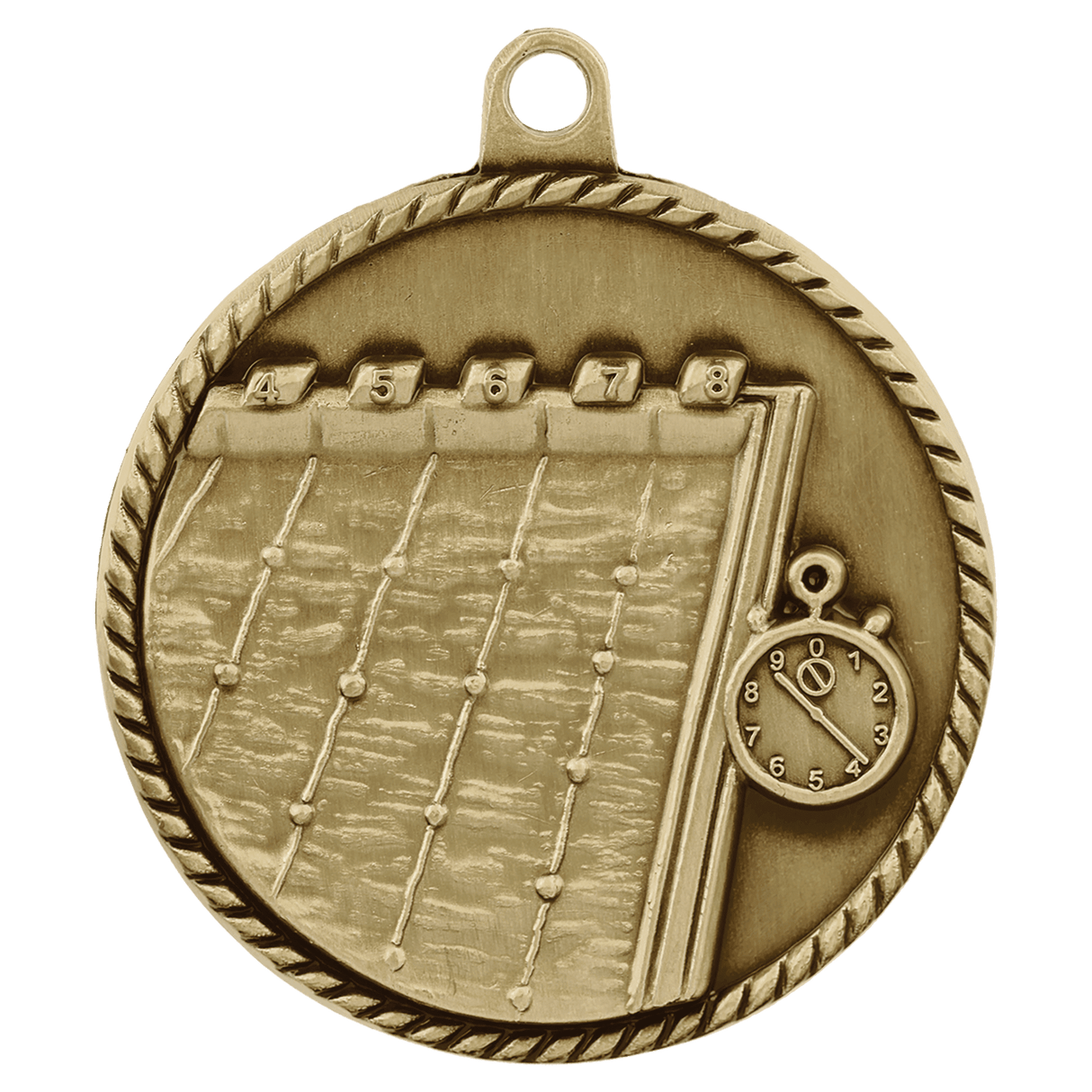 Swimming High Relief Medal-Gold - AKD Ink