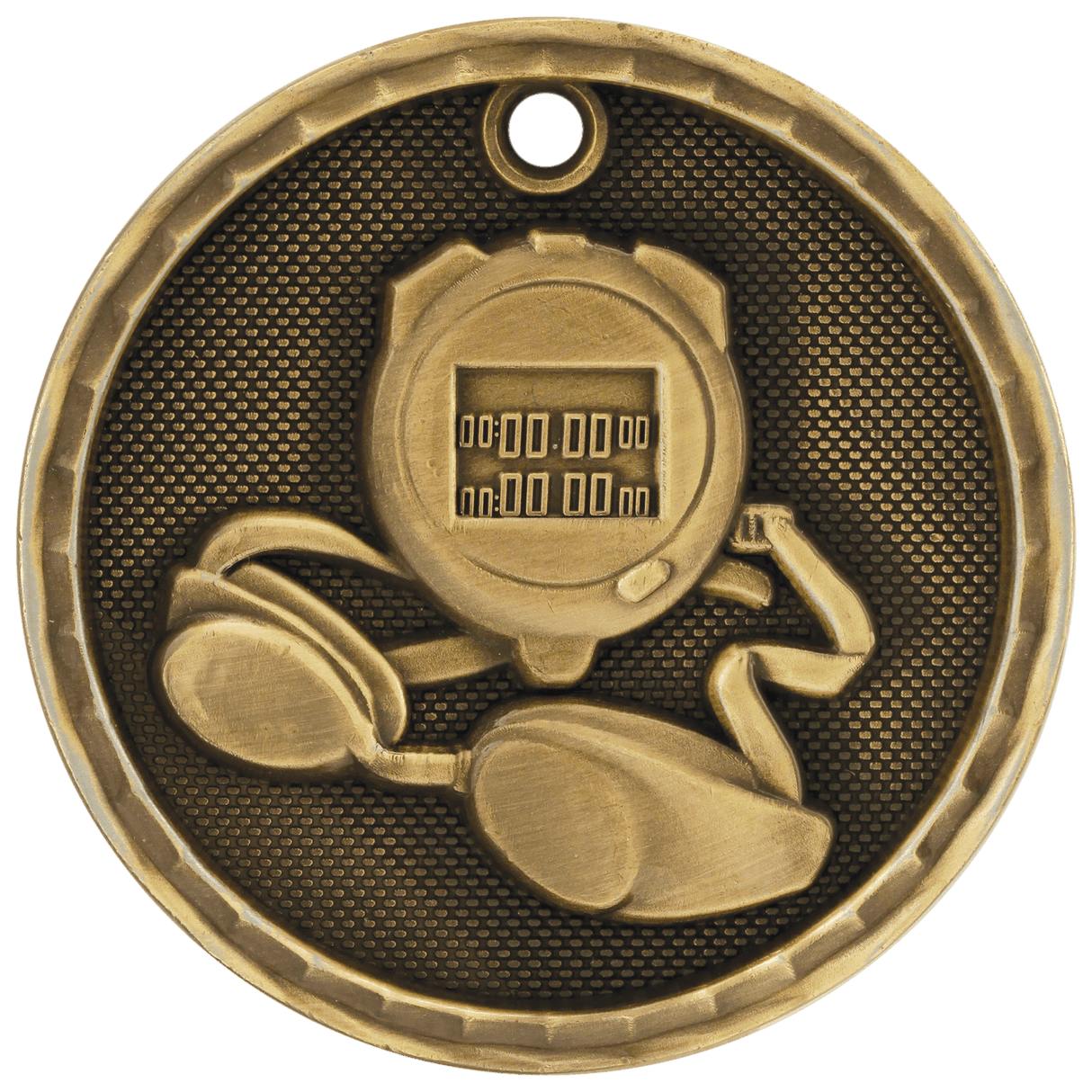 Swimming 3-D Medal-Gold - AKD Ink