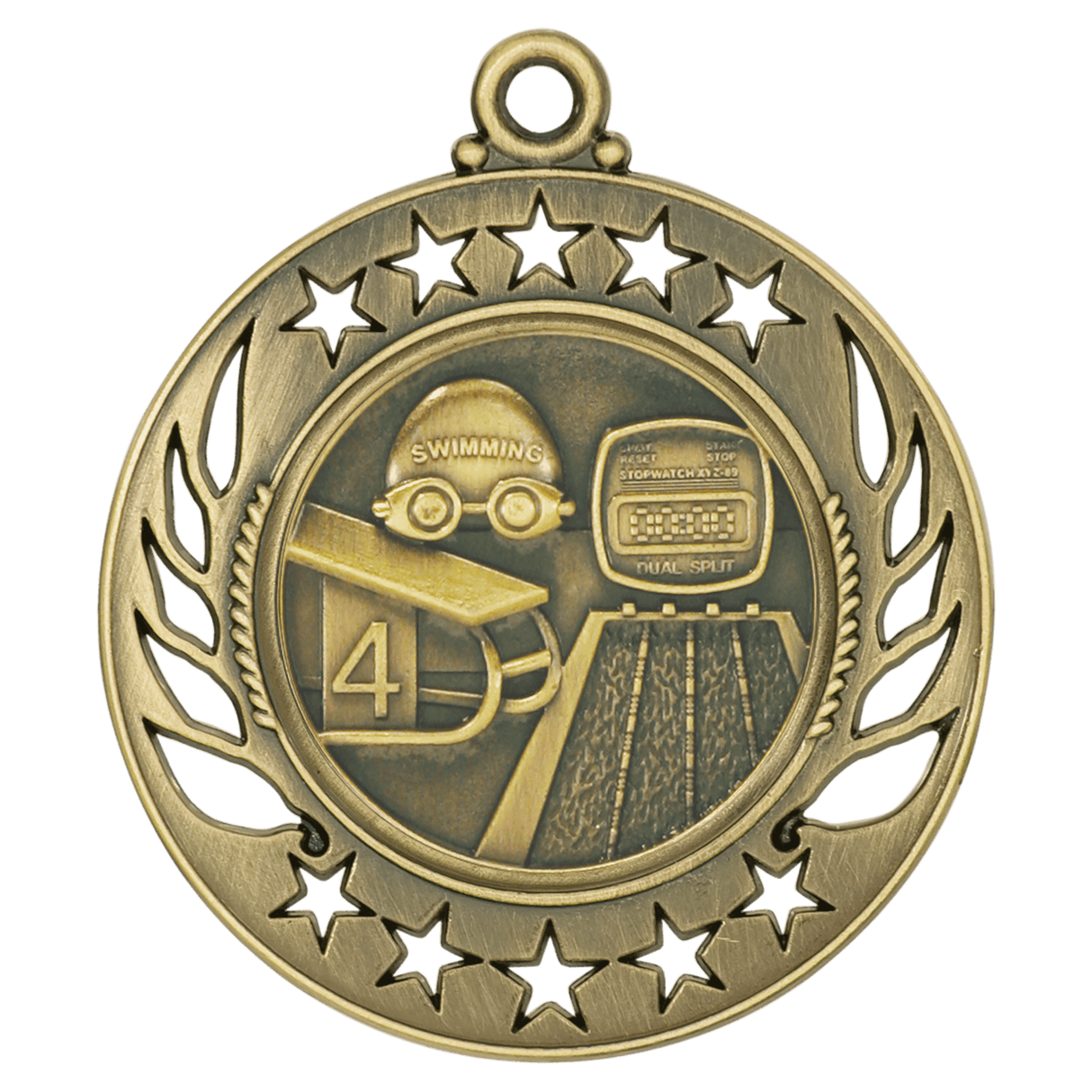 Swimming Galaxy Medal-Gold - AKD Ink