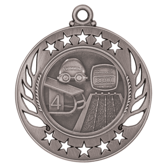 Swimming Galaxy Medal-Silver