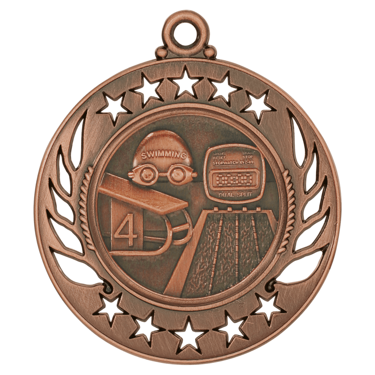 Swimming Galaxy Medal-Bronze - AKD Ink