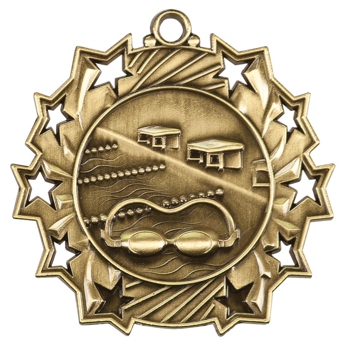 Swimming Ten Star Medal-Gold - AKD Ink